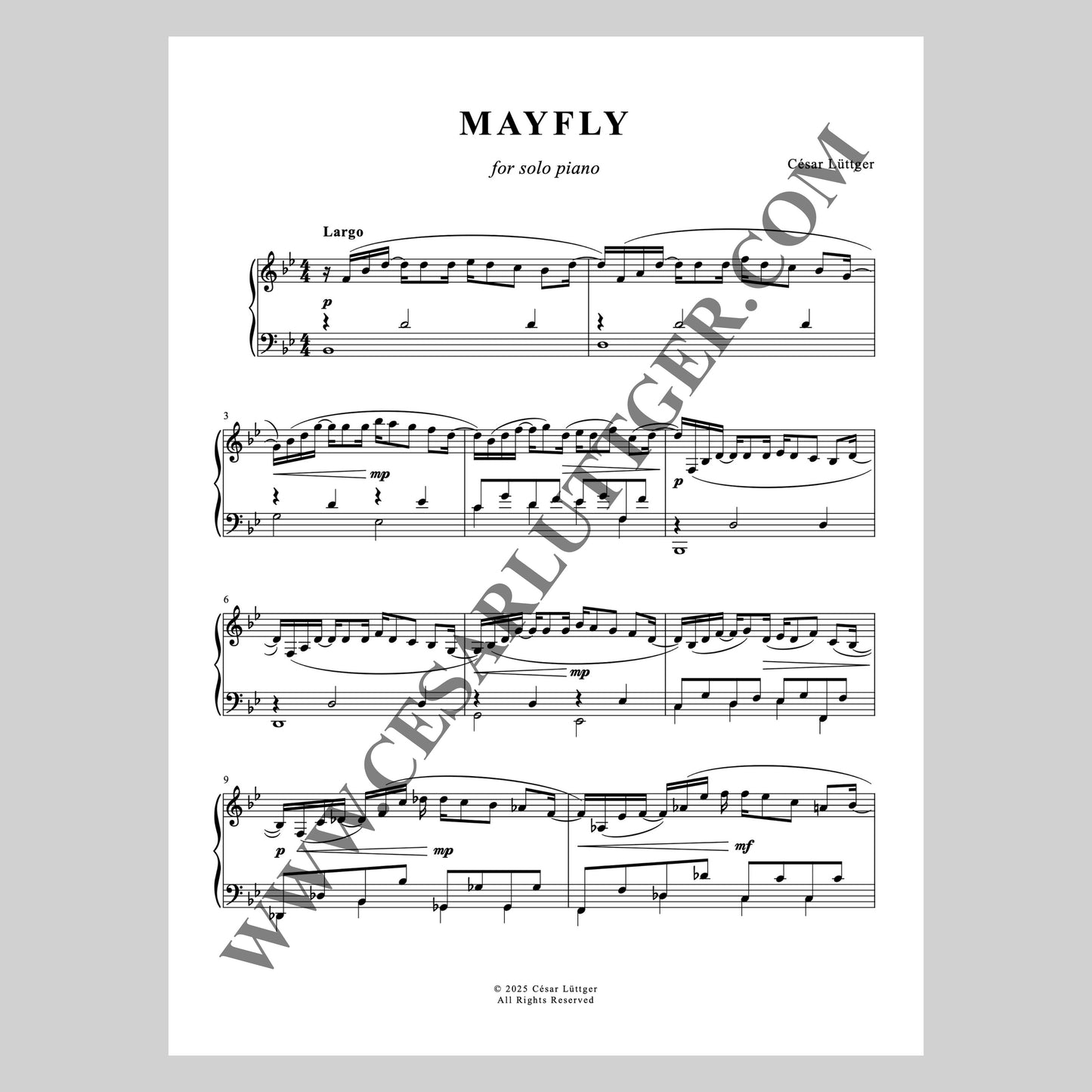 Mayfly - Sheet Music